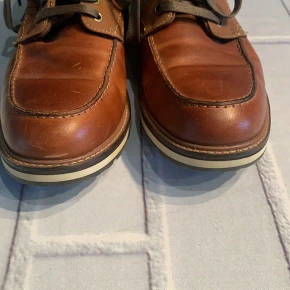 Aldo Brown Leather Boots with Moccasin Toe - Picture 3 of 12